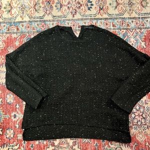 Zara Black & Gold Tweed Sweater